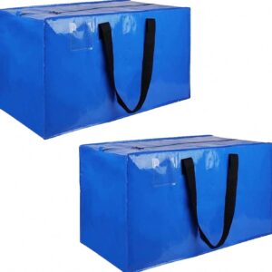 BN-LINK Heavy-Duty Moving Bags with Zippers and Reinforced Handles (Blue, 2 Pack, 29 in x 15 in x 13 in) e7c8f